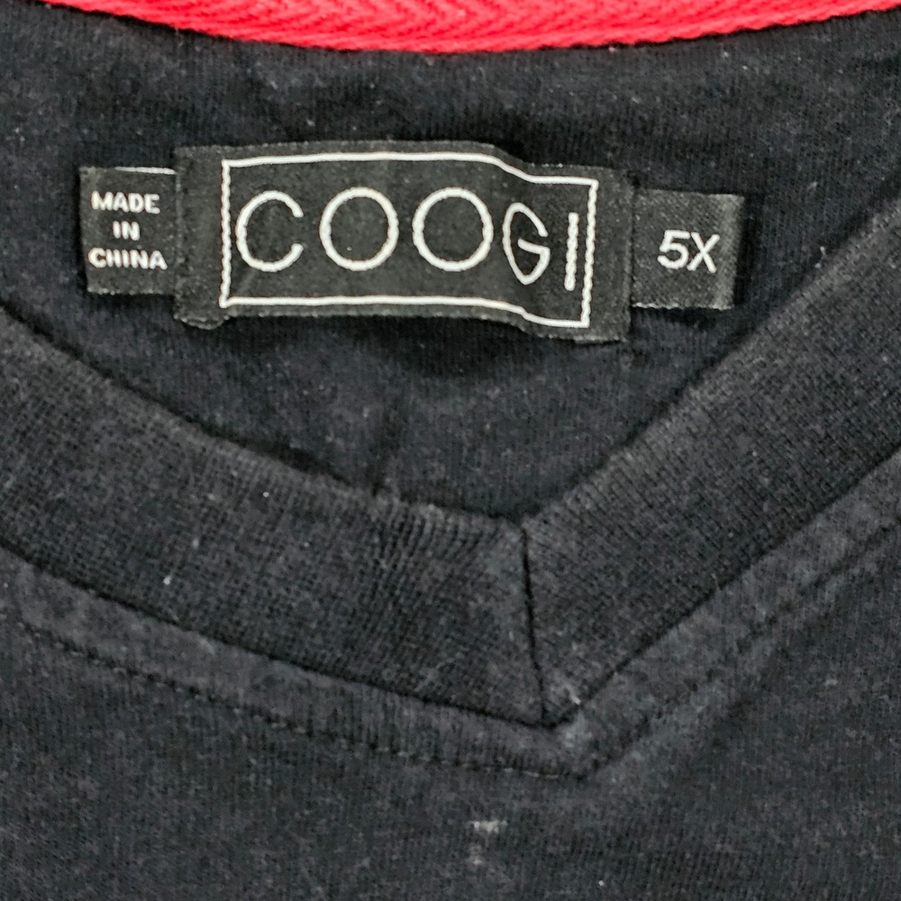 Coogi T Shirt‎ Mens 5X Black Tri Nations Tournament Australian Rugby V-Neck Tee - Picture 5 of 8